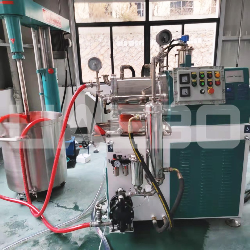 浙江某顏料企業25L納米砂磨機調試成功