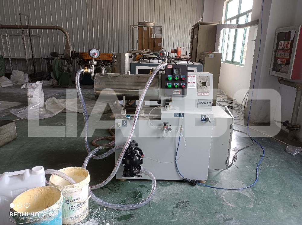 江蘇某涂料企業20L臥式砂磨機調試成功