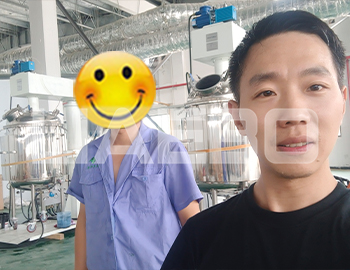 淮安某新材料科技有限公司500L同心雙軸攪拌機調試成功